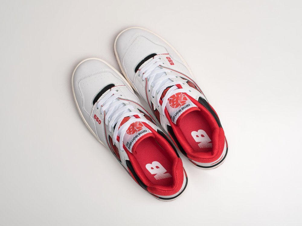 New Balance 550 Aime Leon Dore White Red белые кожа мужские (AR24843) - фото 3 New Balance 550 Aime Leon Dore White Red белые кожа мужские (AR24843) - фото 3