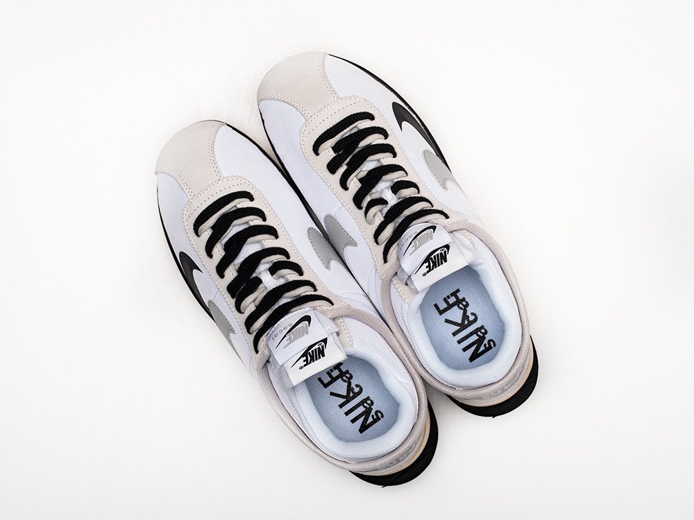 Nike x Sacai x Cortez 4.0 белые замша мужские (AR24850) - фото 3 Nike x Sacai x Cortez 4.0 белые замша мужские (AR24850) - фото 3