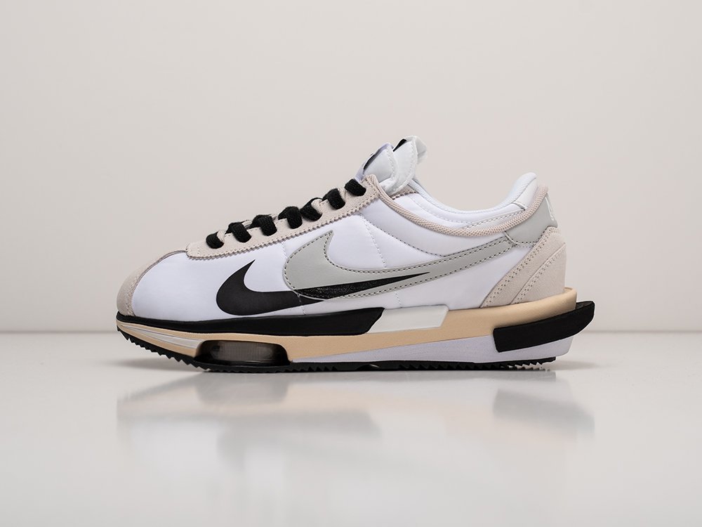 Nike x Sacai x Cortez 4.0 белые замша мужские (AR24850) - фото 1 Nike x Sacai x Cortez 4.0 белые замша мужские (AR24850) - фото 1