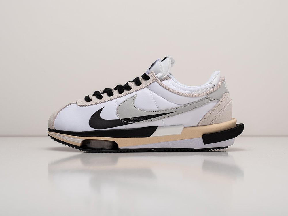 Nike x Sacai x Cortez 4.0 белые замша мужские (AR24850) - фото 1