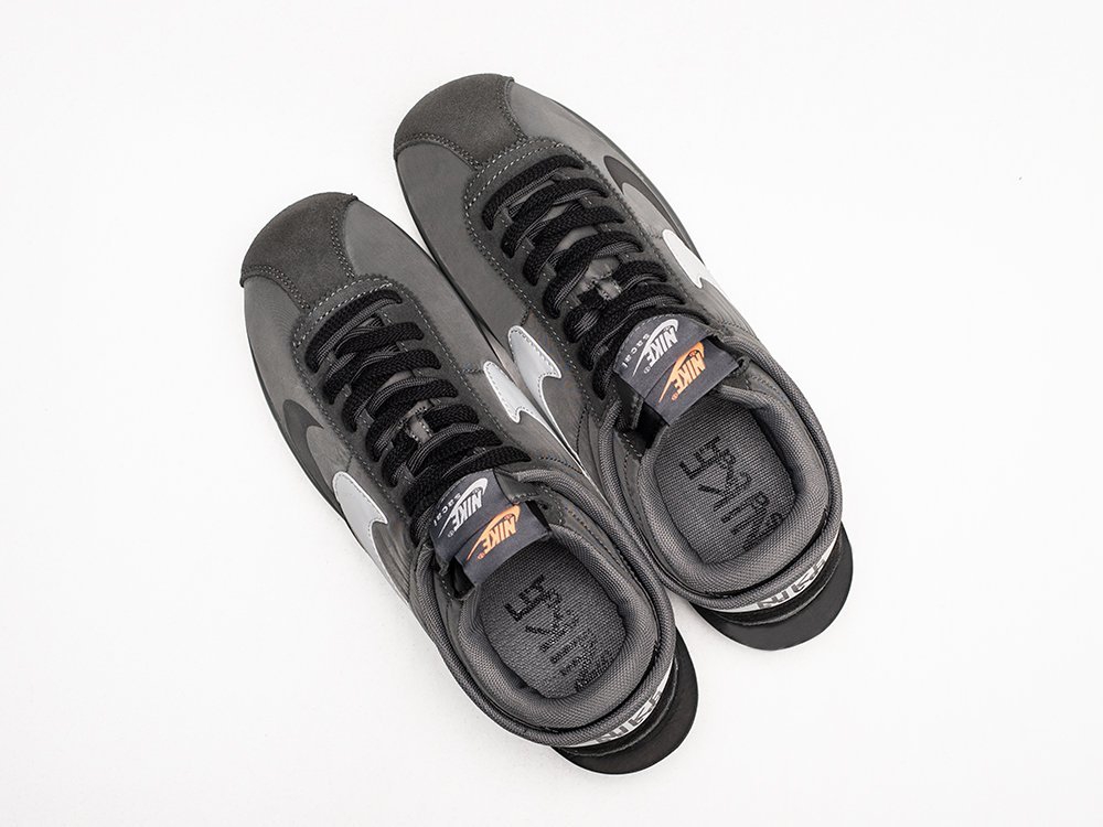 Nike x Sacai x Cortez 4.0 Grey черные замша мужские (AR24852) - фото 3