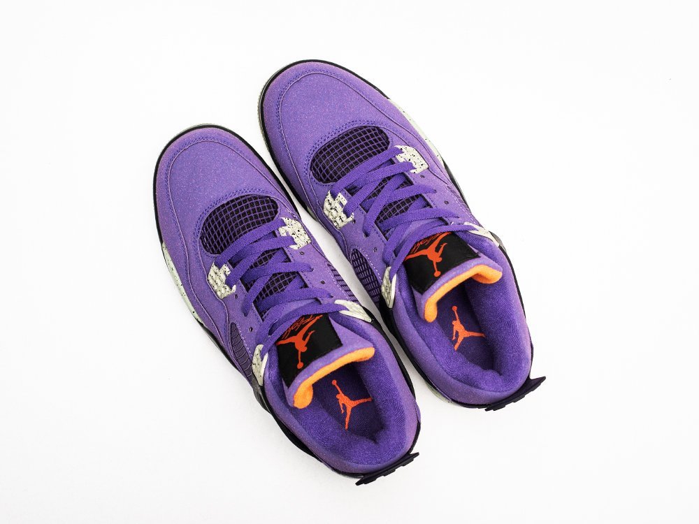 Nike Air Jordan 4 Retro Canyon Purple фиолетовые кожа мужские (AR24854) - фото 3