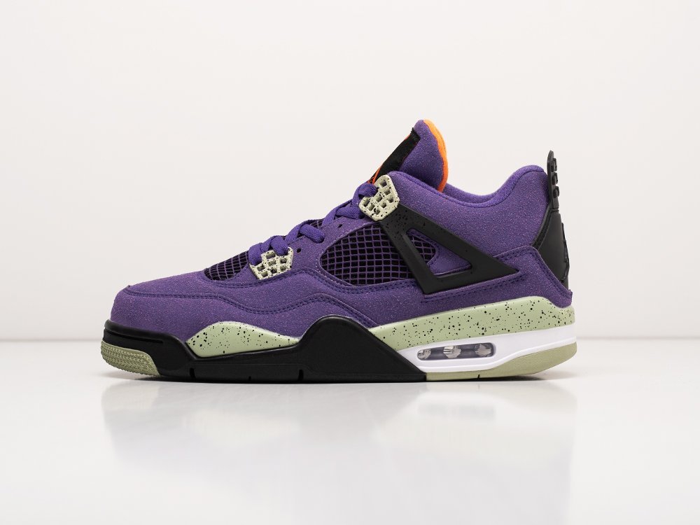 Nike Air Jordan 4 Retro Canyon Purple фиолетовые кожа мужские (AR24854) - фото 1