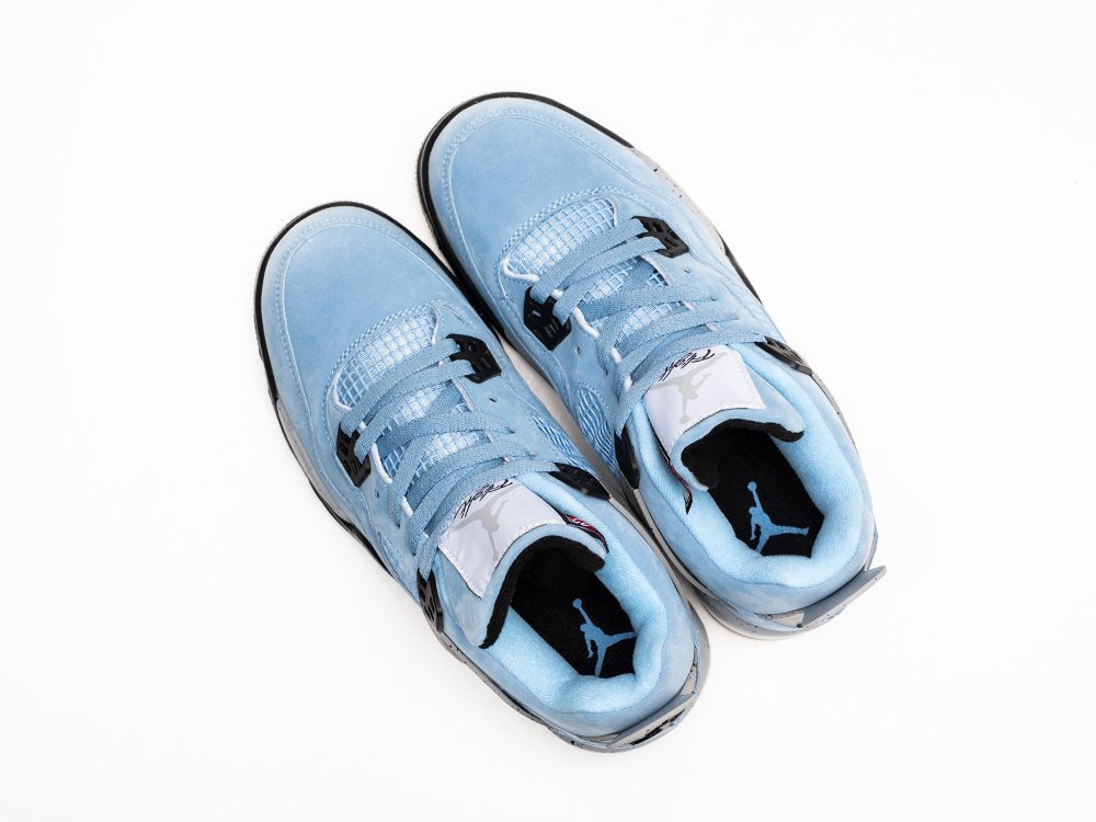 Nike Air Jordan 4 Retro University Blue WMNS голубые кожа женские (AR24855) - фото 3