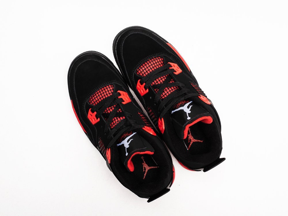 Nike Air Jordan 4 Retro Red Thunder WMNS черные замша женские (AR24856) - фото 3