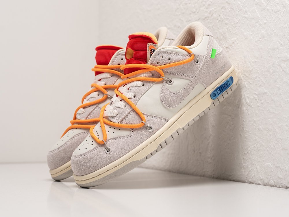 Nike SB Dunk Low x OFF-White WMNS белые кожа женские (AR24922) - фото 2 Nike SB Dunk Low x OFF-White WMNS белые кожа женские (AR24922) - фото 2