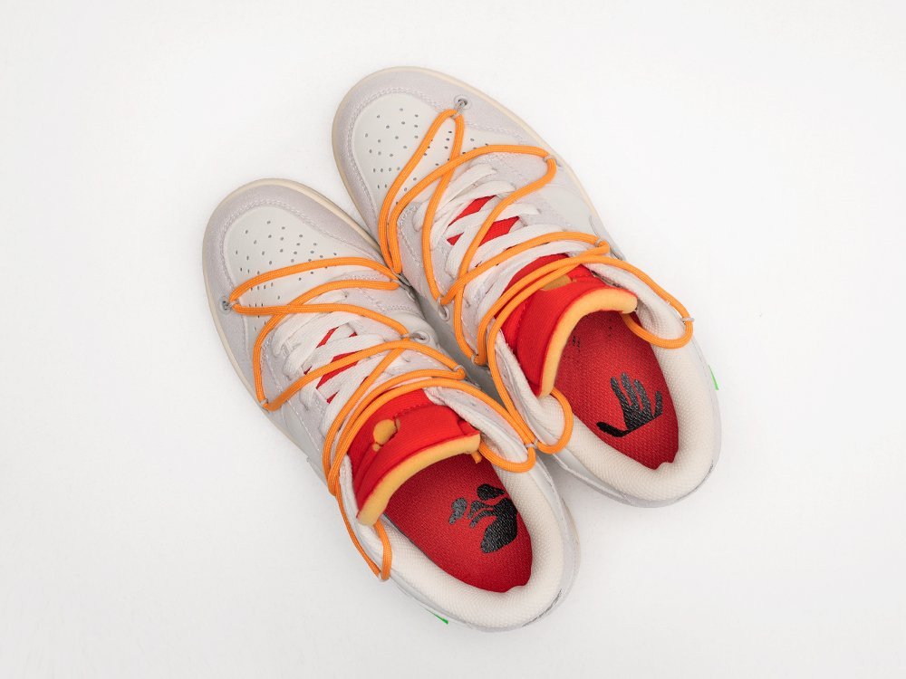 Nike SB Dunk Low x OFF-White WMNS белые кожа женские (AR24922) - фото 3 Nike SB Dunk Low x OFF-White WMNS белые кожа женские (AR24922) - фото 3