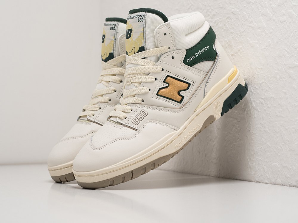 New Balance 650 Aime Leon Dore Natural Green белые кожа мужские (AR24924) - фото 2 New Balance 650 Aime Leon Dore Natural Green белые кожа мужские (AR24924) - фото 2