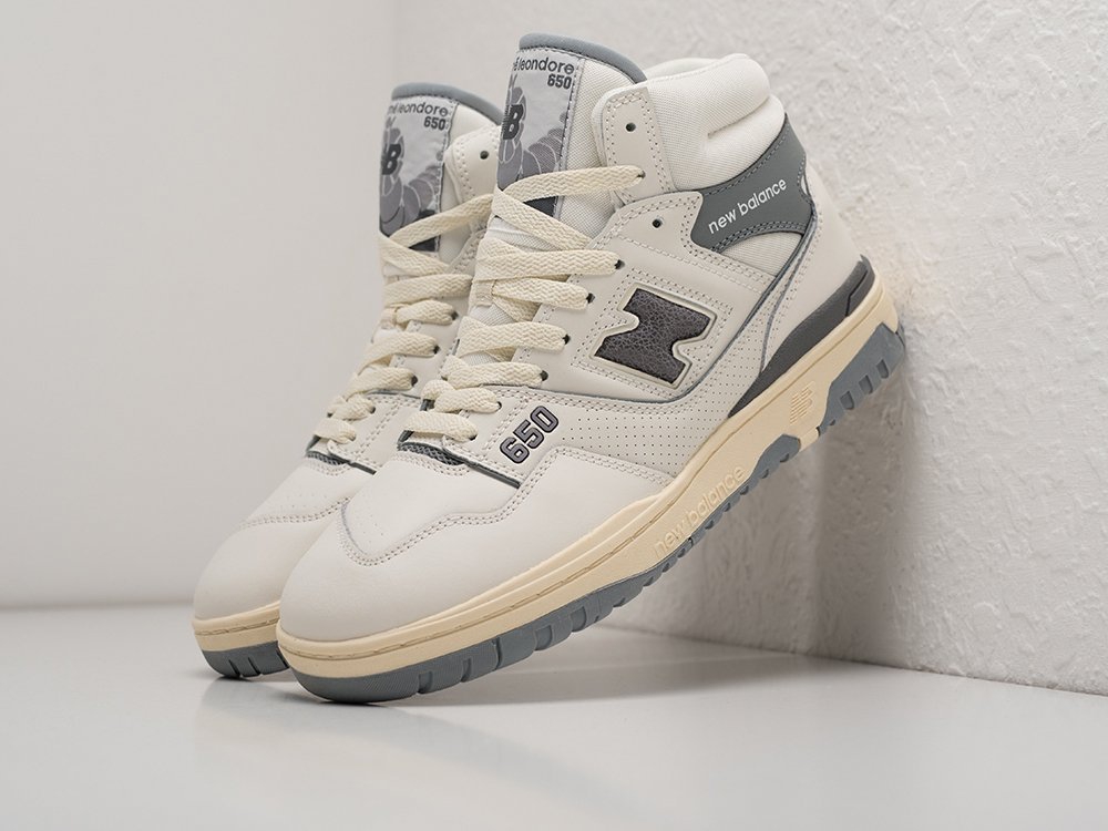 New Balance 650 Aime Leon Dore White Grey белые кожа мужские (AR24925) - фото 2 New Balance 650 Aime Leon Dore White Grey белые кожа мужские (AR24925) - фото 2