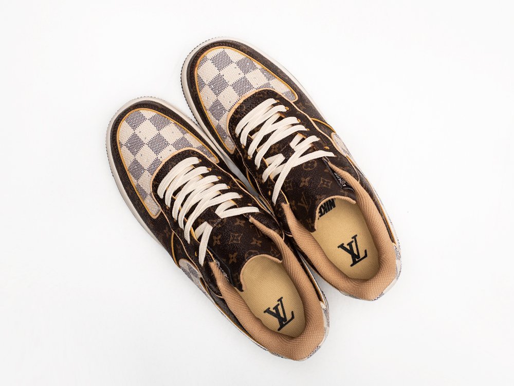 Nike x Louis Vuitton Air Force 1 Low коричневые кожа мужские (AR25007) - фото 3 Nike x Louis Vuitton Air Force 1 Low коричневые кожа мужские (AR25007) - фото 3