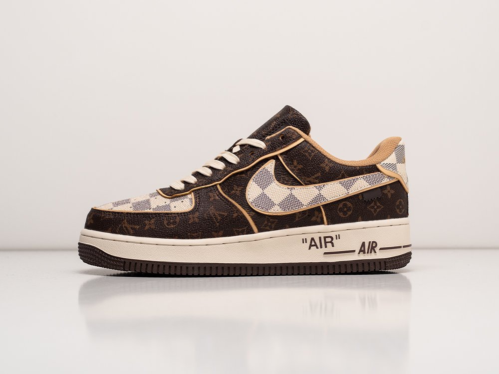 Nike x Louis Vuitton Air Force 1 Low коричневые кожа мужские (AR25007) - фото 1 Nike x Louis Vuitton Air Force 1 Low коричневые кожа мужские (AR25007) - фото 1