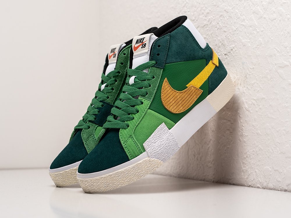 Nike SB Zoom Blazer Mid Premium SB Mosaic Pack - Aloe Verde WMNS зеленые замша женские (AR25033) - фото 2 Nike SB Zoom Blazer Mid Premium SB Mosaic Pack - Aloe Verde WMNS зеленые замша женские (AR25033) - фото 2