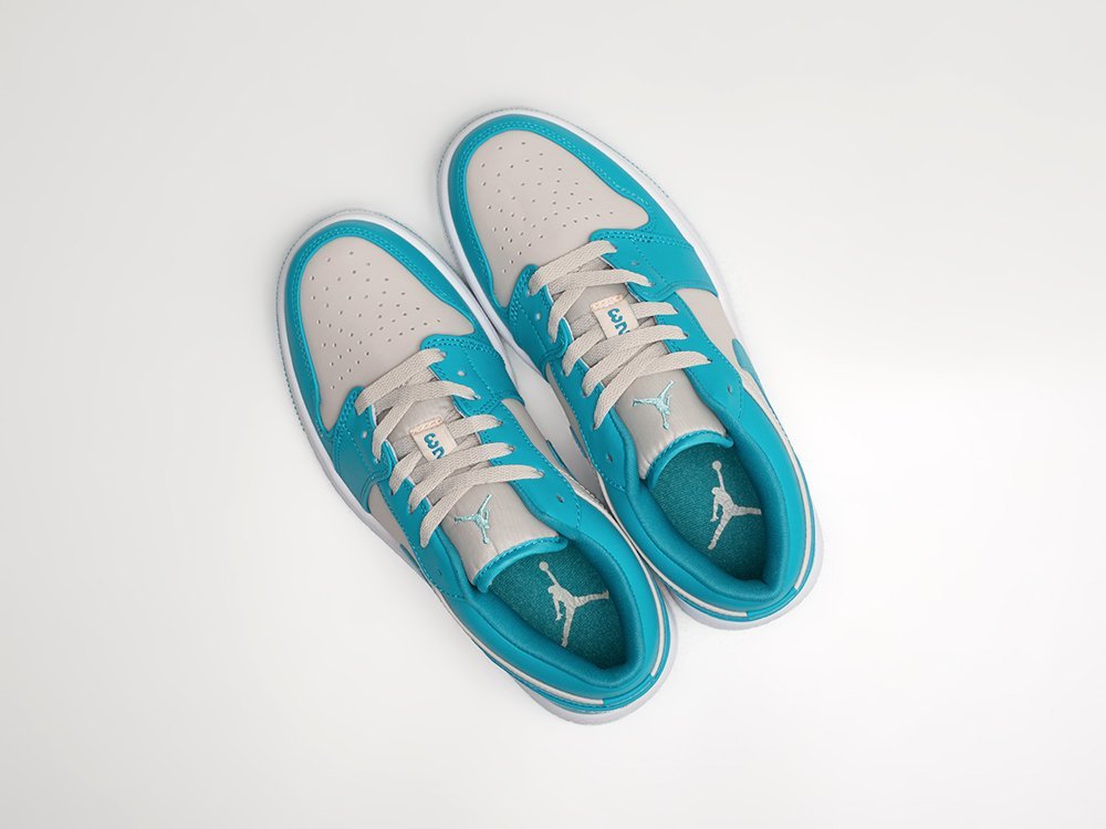 Nike Air Jordan 1 Low Tropical Teal WMNS бежевые кожа женские (AR25065) - фото 3 Nike Air Jordan 1 Low Tropical Teal WMNS бежевые кожа женские (AR25065) - фото 3