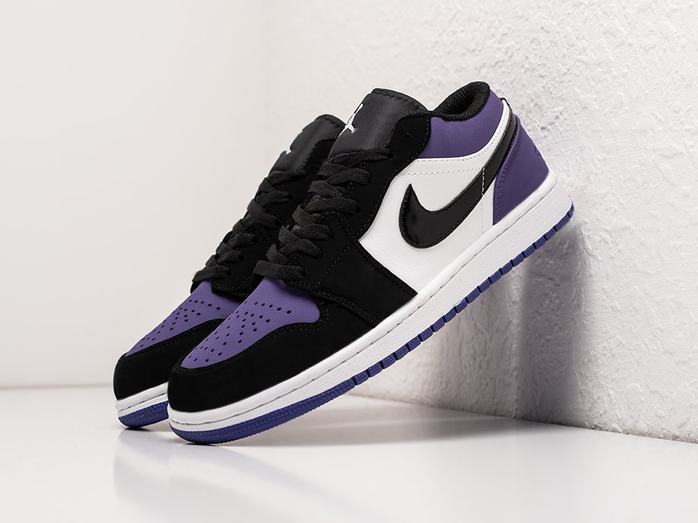 Nike Air Jordan 1 Low Court Purple фиолетовые кожа мужские (AR25079) - фото 2 Nike Air Jordan 1 Low Court Purple фиолетовые кожа мужские (AR25079) - фото 2
