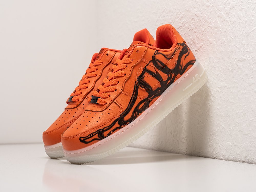 Nike Air Force 1 Low Skeleton оранжевые кожа мужские (AR25088) - фото 2 Nike Air Force 1 Low Skeleton оранжевые кожа мужские (AR25088) - фото 2