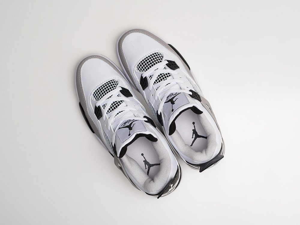 Nike Air Jordan 4 Retro белые кожа мужские (AR25096) - фото 3