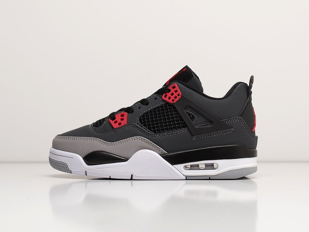 Nike Air Jordan 4 Retro Infrared WMNS серые кожа женские (AR25098) - фото 1 Nike Air Jordan 4 Retro Infrared WMNS серые кожа женские (AR25098) - фото 1