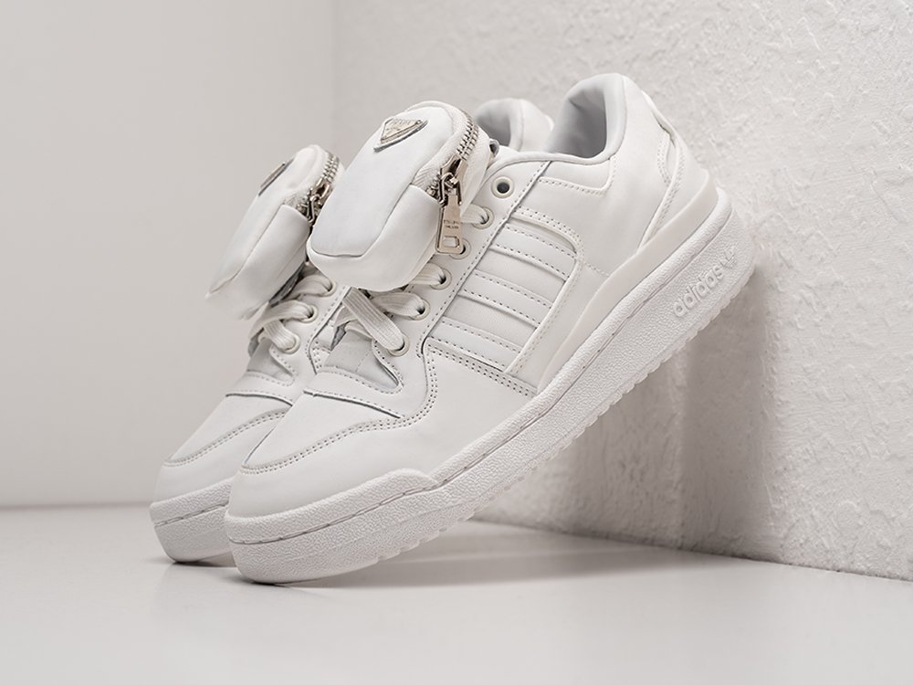 Adidas x Prada Forum Low белые кожа мужские (AR25105) - фото 2 Adidas x Prada Forum Low белые кожа мужские (AR25105) - фото 2