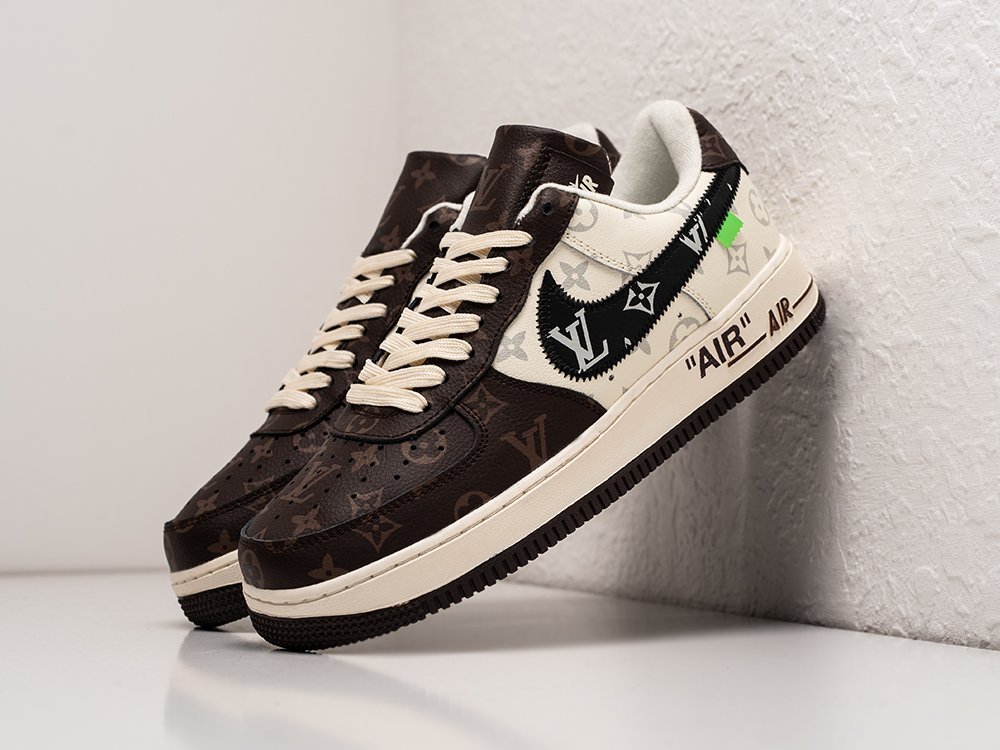 Nike x Louis Vuitton Air Force 1 Low коричневые кожа мужские (AR25158) - фото 2 Nike x Louis Vuitton Air Force 1 Low коричневые кожа мужские (AR25158) - фото 2
