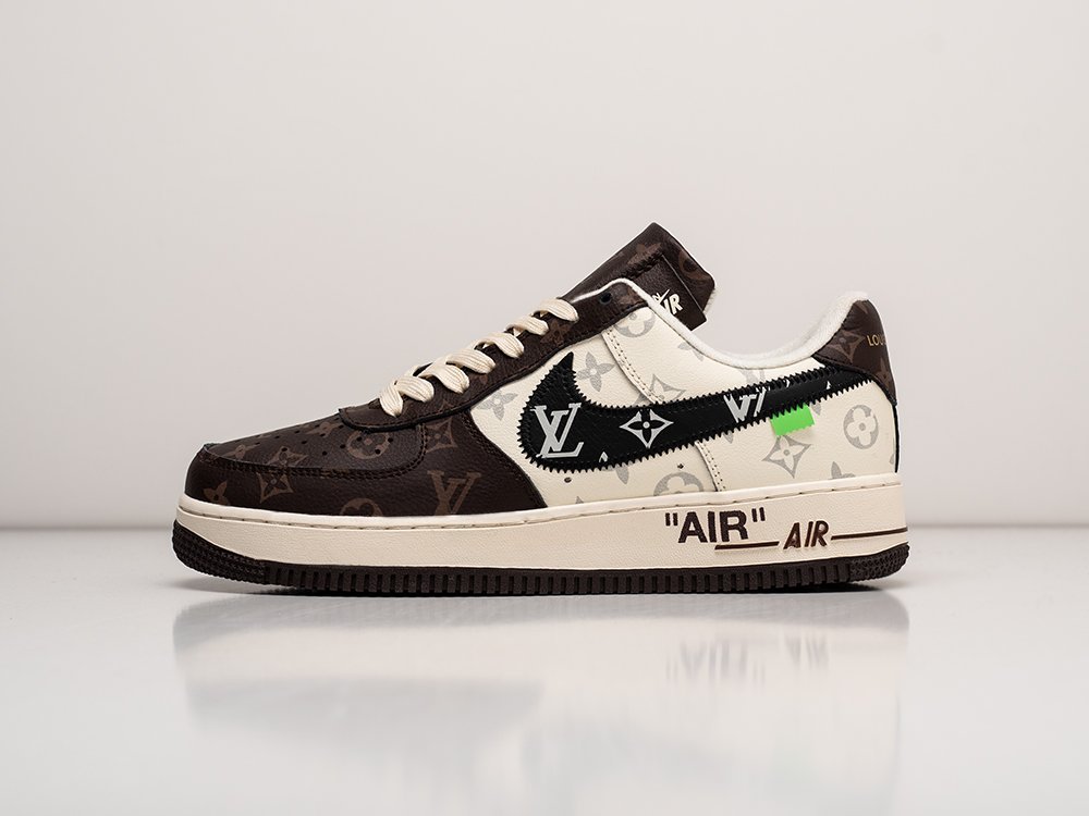 Nike x Louis Vuitton Air Force 1 Low коричневые кожа мужские (AR25158) - фото 1