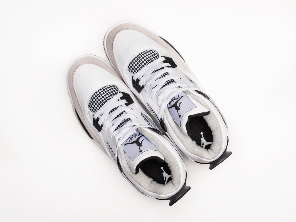 Nike Air Jordan 4 Retro белые кожа мужские (AR25205) - фото 3