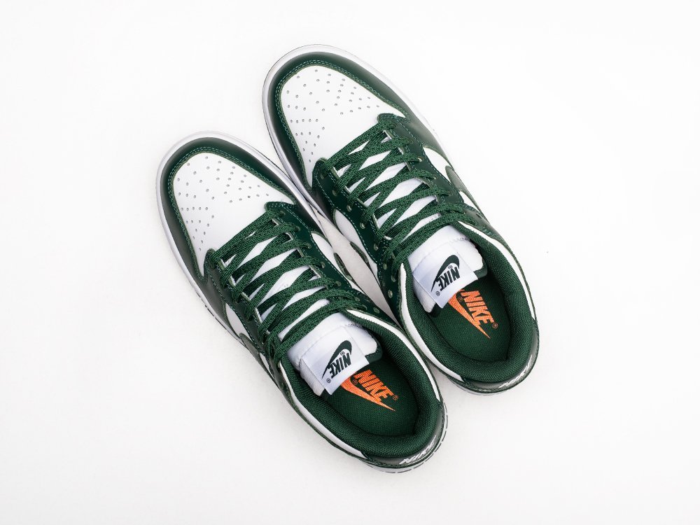 Nike SB Dunk Low Michigan State WMNS зеленые кожа женские (AR25275) - фото 3