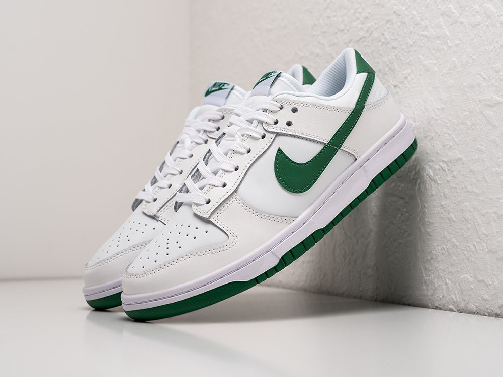 Nike SB Dunk Low Green Noise белые кожа мужские (AR25436) - фото 2 Nike SB Dunk Low Green Noise белые кожа мужские (AR25436) - фото 2