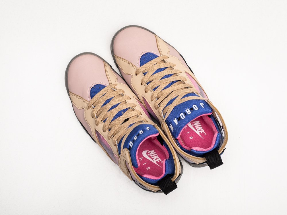 Nike Air Jordan 7 Retro «Sapphire» WMNS бежевые кожа женские (AR25473) - фото 3 Nike Air Jordan 7 Retro «Sapphire» WMNS бежевые кожа женские (AR25473) - фото 3