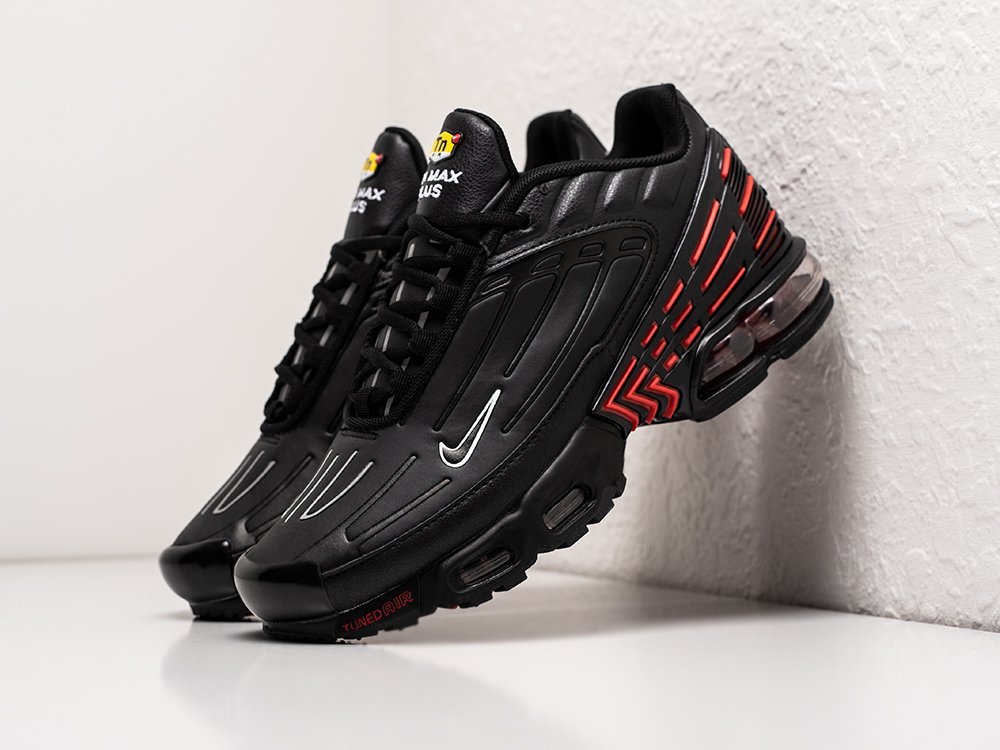 Nike Air Max Plus 3 черные кожа мужские (AR25474) - фото 2 Nike Air Max Plus 3 черные кожа мужские (AR25474) - фото 2