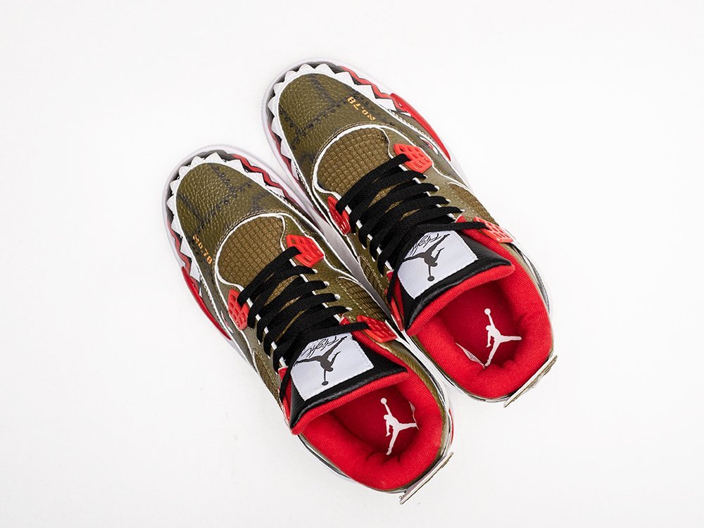 Nike Air Jordan 4 Retro Warhawk зеленые кожа мужские (AR25491) - фото 3 Nike Air Jordan 4 Retro Warhawk зеленые кожа мужские (AR25491) - фото 3