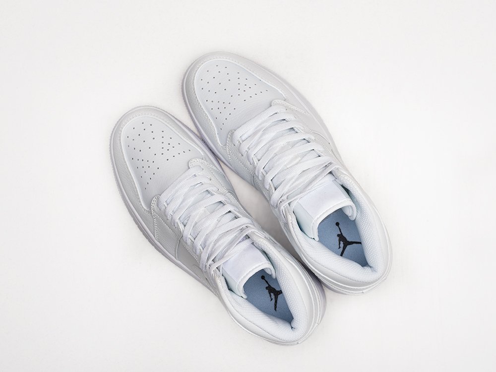 Nike Air Jordan 1 белые кожа мужские (AR25507) - фото 3