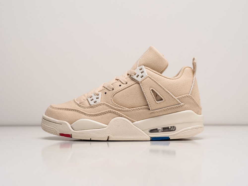 Nike Air Jordan 4 Retro Denim WMNS бежевые текстиль женские (AR25544) - фото 1 Nike Air Jordan 4 Retro Denim WMNS бежевые текстиль женские (AR25544) - фото 1