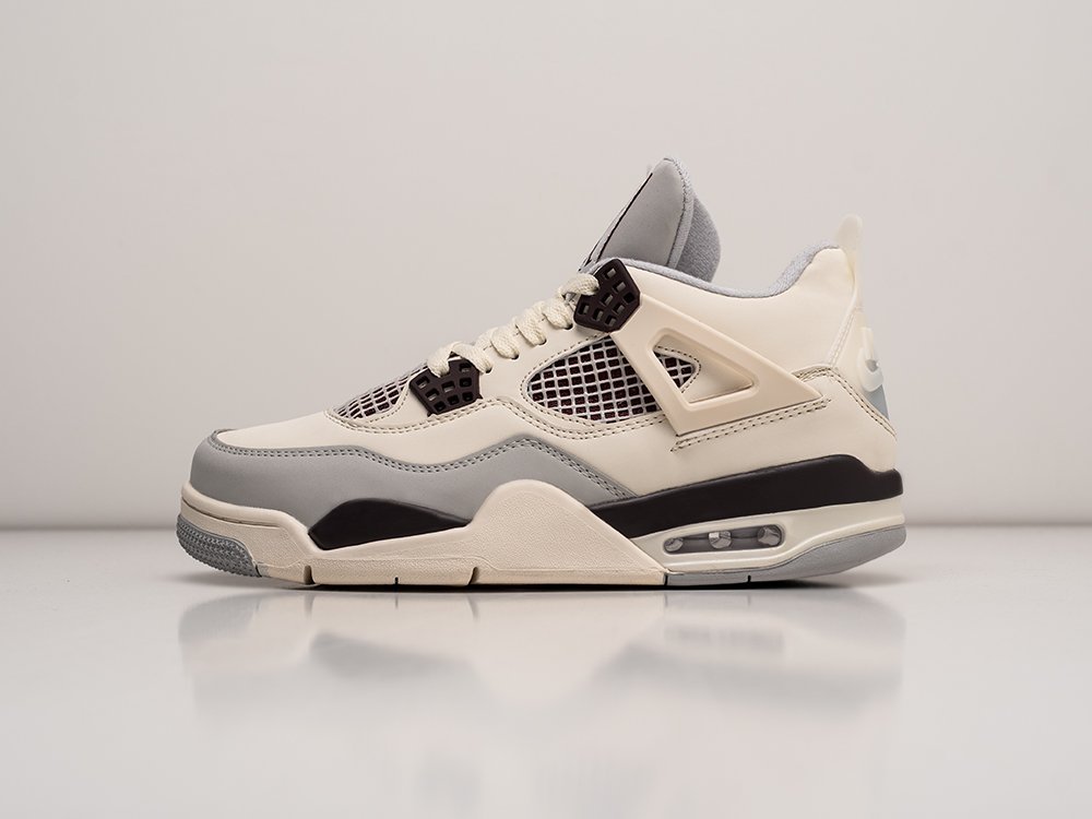 Nike Air Jordan 4 Retro бежевые кожа мужские (AR25547) - фото 1 Nike Air Jordan 4 Retro бежевые кожа мужские (AR25547) - фото 1