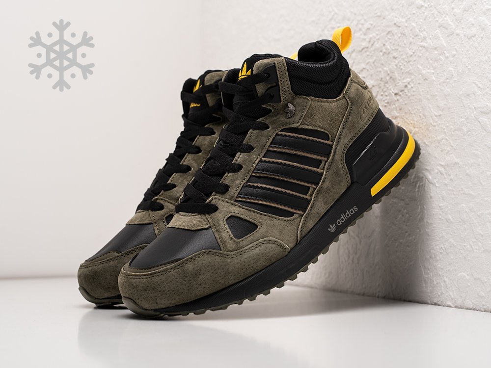 Adidas ZX 750 Hi Winter зеленые замша мужские (AR25554) - фото 2