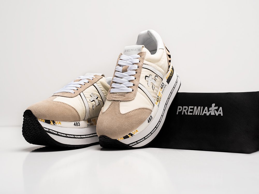 Premiata Conny WMNS бежевые текстиль женские (AR25614) - фото 4 Premiata Conny WMNS бежевые текстиль женские (AR25614) - фото 4