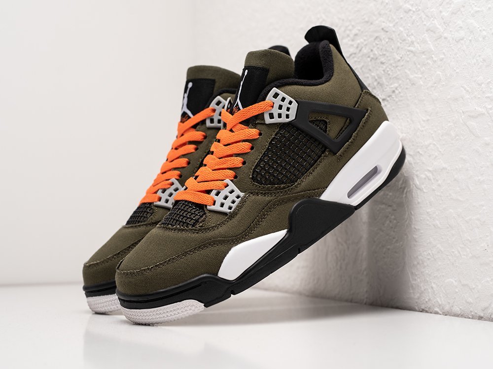 Nike Air Jordan 4 Retro Olive Canvas зеленые текстиль мужские (AR25682) - фото 2 Nike Air Jordan 4 Retro Olive Canvas зеленые текстиль мужские (AR25682) - фото 2