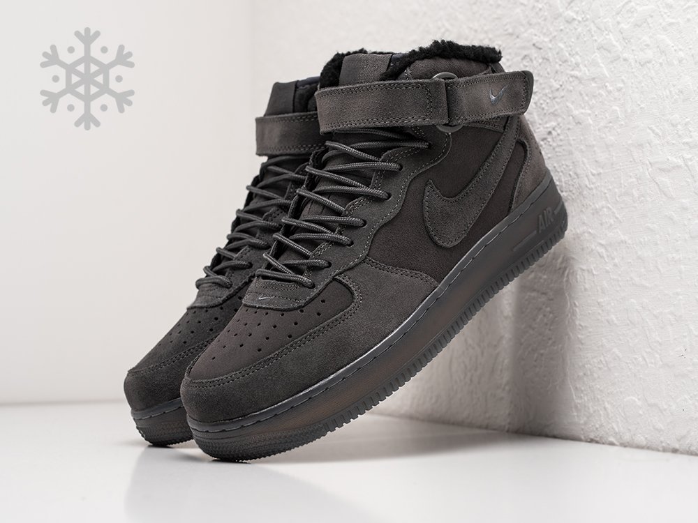 Nike Air Force 1 Winter серые замша мужские (AR25768) - фото 2