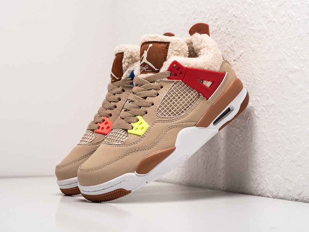Nike Air Jordan 4 Retro WMNS бежевые кожа женские (AR25807) - фото 2 Nike Air Jordan 4 Retro WMNS бежевые кожа женские (AR25807) - фото 2