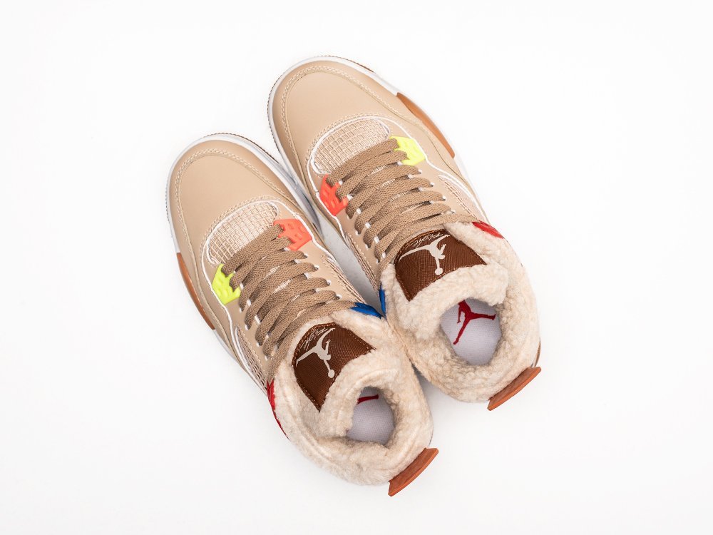 Nike Air Jordan 4 Retro WMNS бежевые кожа женские (AR25807) - фото 3 Nike Air Jordan 4 Retro WMNS бежевые кожа женские (AR25807) - фото 3