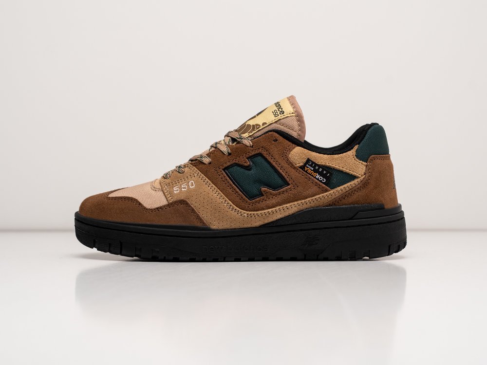 New Balance x Size x 550 Cordura Pack - Light Brown Green коричневые замша мужские (AR25912) - фото 1