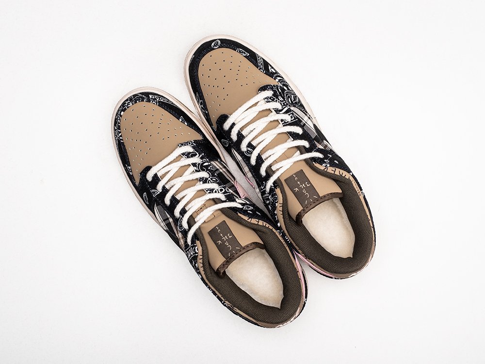 Nike SB Dunk Low x Travis Scott коричневые текстиль мужские (AR25919) - фото 3 Nike SB Dunk Low x Travis Scott коричневые текстиль мужские (AR25919) - фото 3