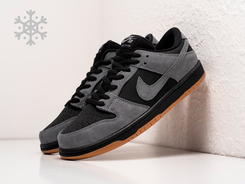 Nike SB Dunk Low черные замша мужские (AR25921) - фото 2
