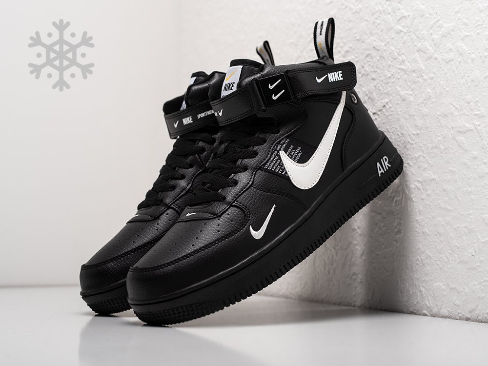 Nike Air Force 1 07 Mid LV8 черные кожа мужские (AR25943) - фото 2 Nike Air Force 1 07 Mid LV8 черные кожа мужские (AR25943) - фото 2