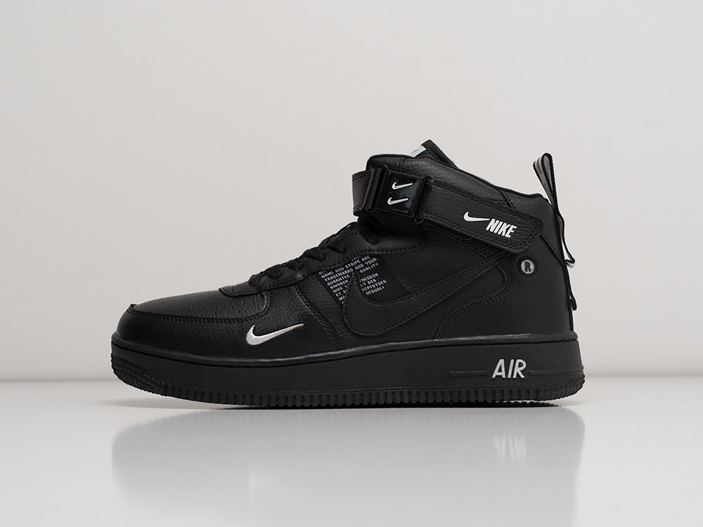 Nike Air Force 1 07 Mid LV8 Winter черные кожа мужские (AR26032) - фото 1