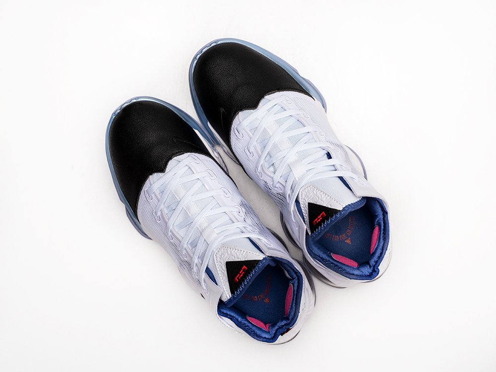 Nike Lebron XIX Low Black Toe белые текстиль мужские (AR26083) - фото 3 Nike Lebron XIX Low Black Toe белые текстиль мужские (AR26083) - фото 3