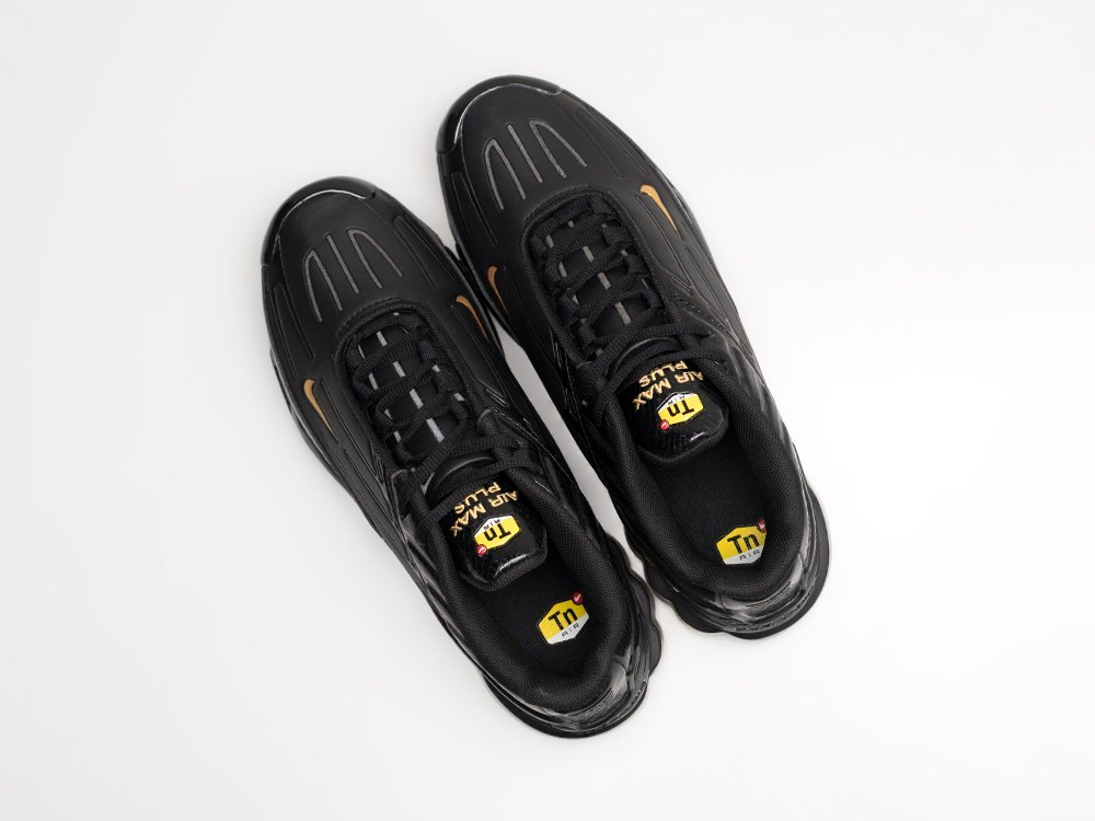 Nike Air Max Plus 3 черные кожа мужские (AR26086) - фото 3