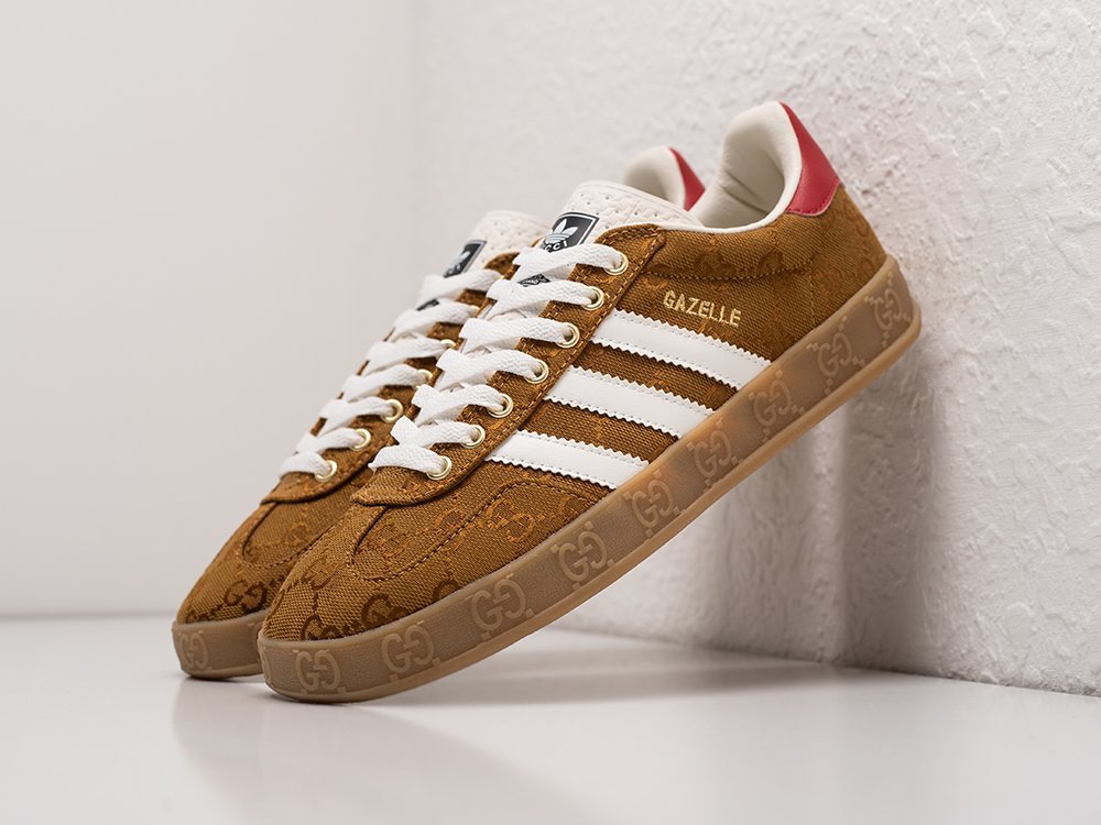 Adidas x Gucci x Gazelle OG коричневые замша мужские (AR26097) - фото 2 Adidas x Gucci x Gazelle OG коричневые замша мужские (AR26097) - фото 2