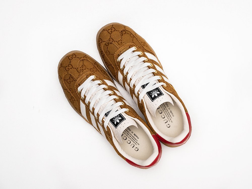 Adidas x Gucci x Gazelle OG коричневые замша мужские (AR26097) - фото 3 Adidas x Gucci x Gazelle OG коричневые замша мужские (AR26097) - фото 3