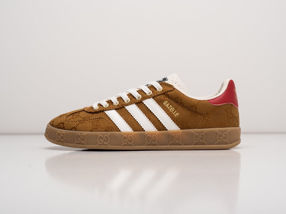 Adidas x Gucci x Gazelle OG коричневые замша мужские (AR26097) - фото 1 Adidas x Gucci x Gazelle OG коричневые замша мужские (AR26097) - фото 1