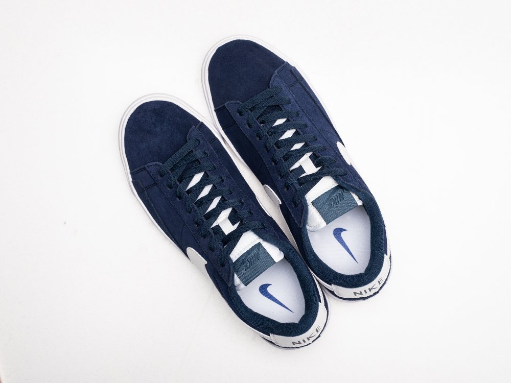 Nike Blazer Low 77 синие замша мужские (AR26254) - фото 3